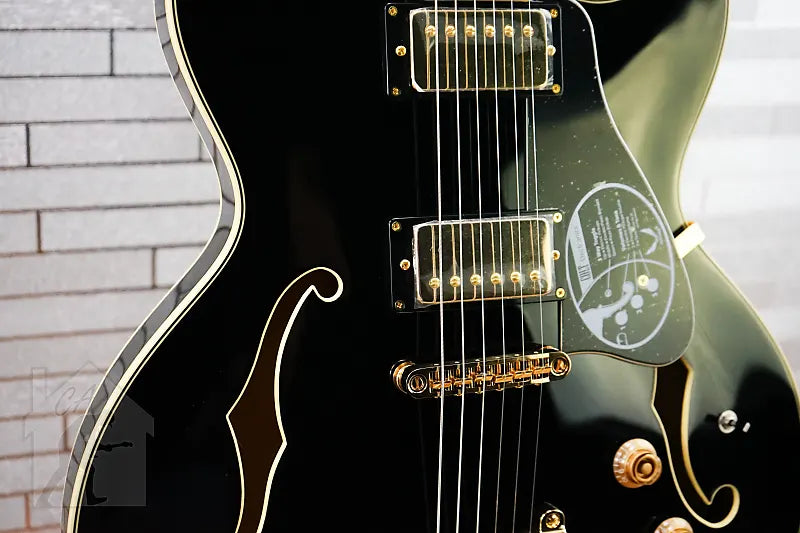 Dean Colt Bigsby w/ Piezo Semi-Hollowbody Electric Guitar in Classic Black