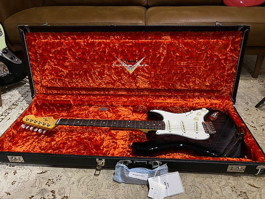 Fender Custom Shop American Custom Stratocaster RW - Ebony Transparent, 3689g
